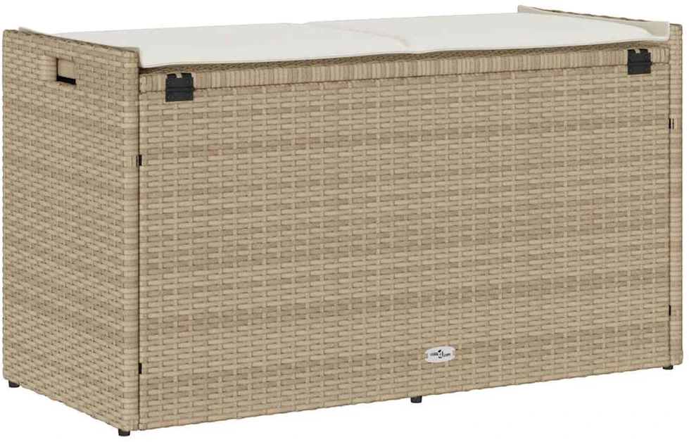 Lauko laikymo suolas su pagalvėlėmis smėlio spalvos 100 cm