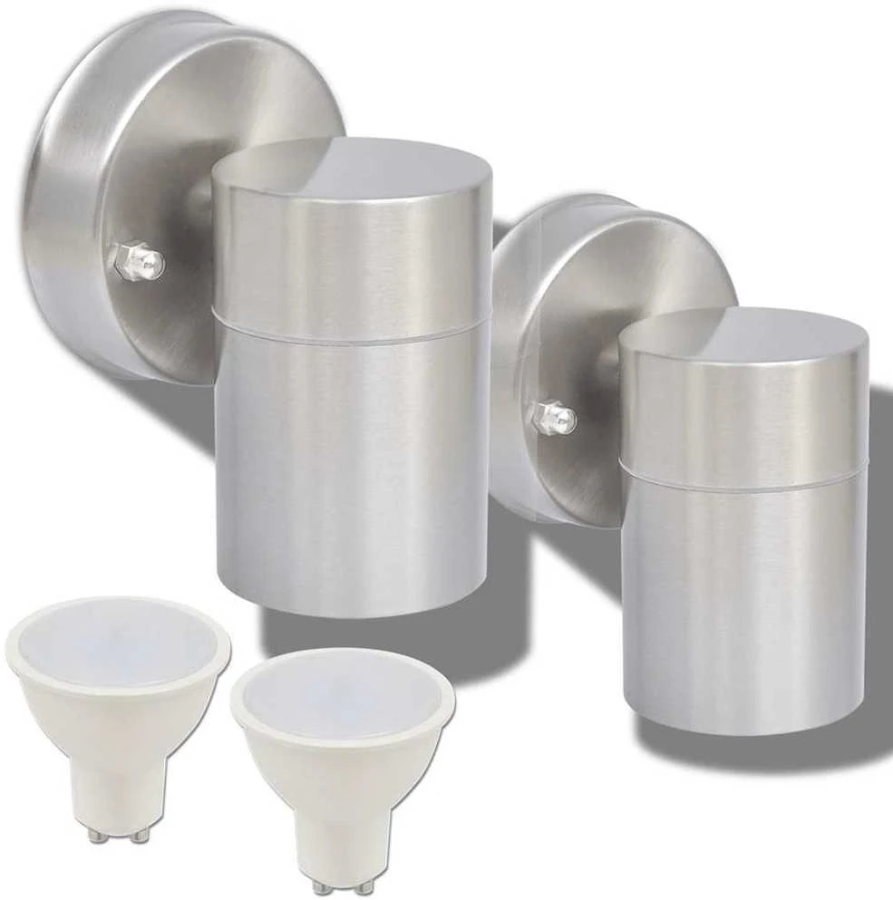 Lauko LED sien. šviest., 2vnt., nerūd. plien., šviesa į apačią