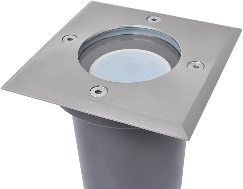 Lauko LED šviestuvai grindiniui, 3 vnt., kvadratiniai