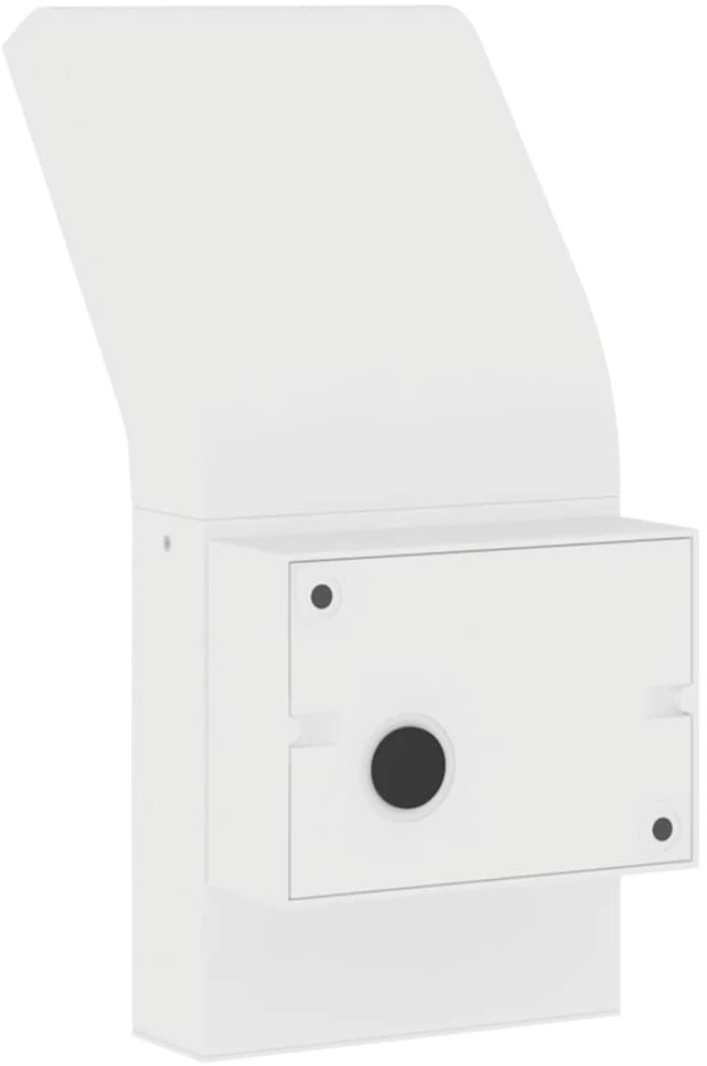 Lauko LED šviestuvai su jutikliais, 2vnt., balti, aliuminis