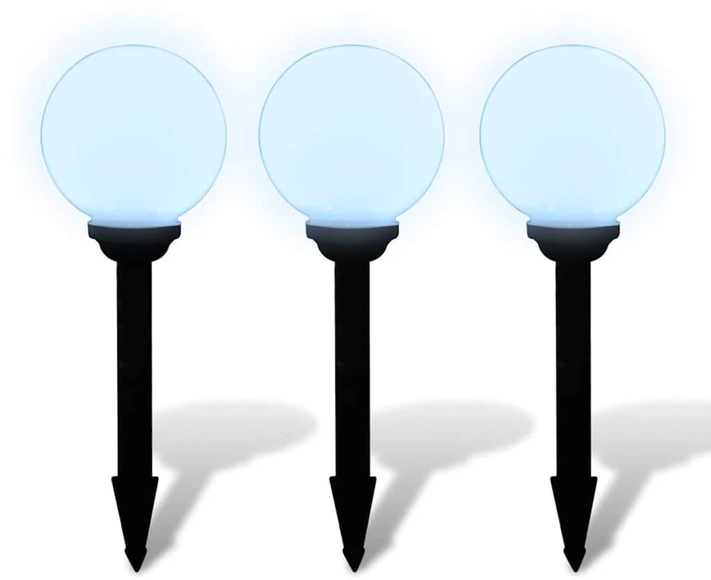 Lauko LED šviestuvai takeliui, 3vnt, 20cm, įsmeigiami