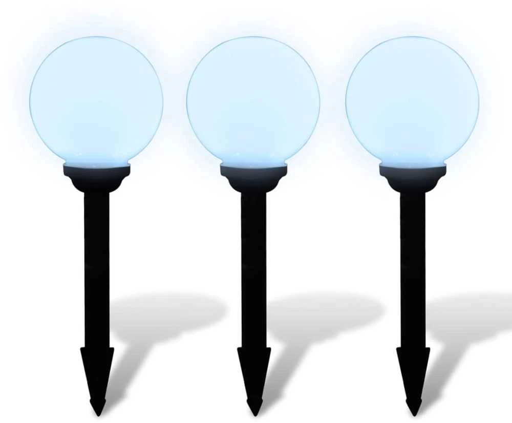 Lauko LED šviestuvai takeliui, 3vnt, 20cm, įsmeigiami
