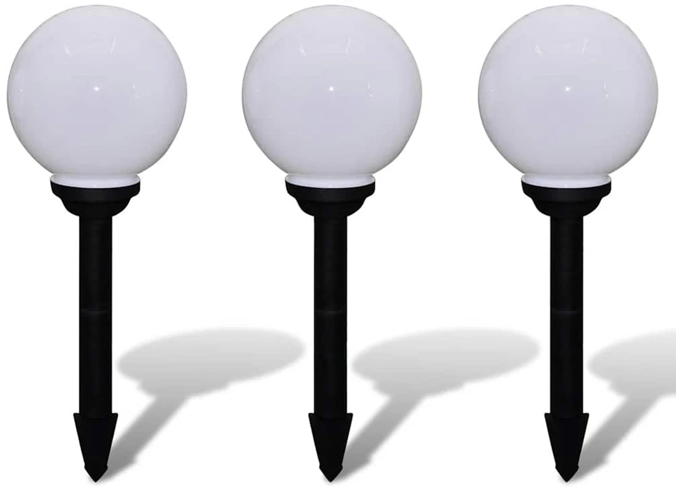 Lauko LED šviestuvai takeliui, 3vnt, 20cm, įsmeigiami