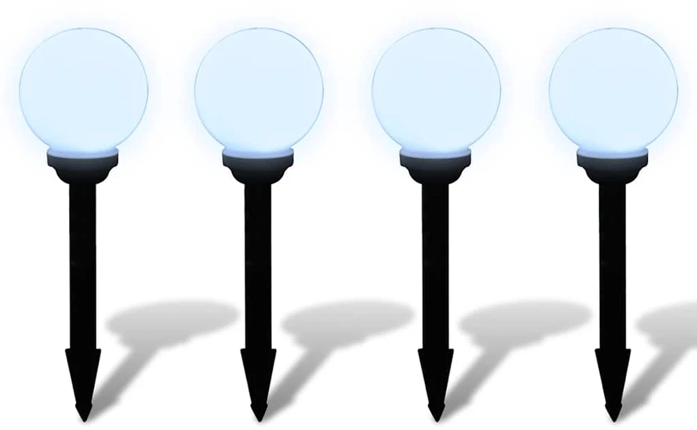 Lauko LED šviestuvai takeliui, 4vnt, 15cm, įsmeigiami