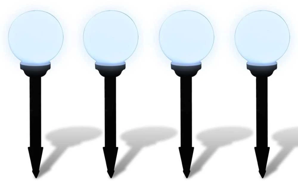 Lauko LED šviestuvai takeliui, 4vnt, 15cm, įsmeigiami