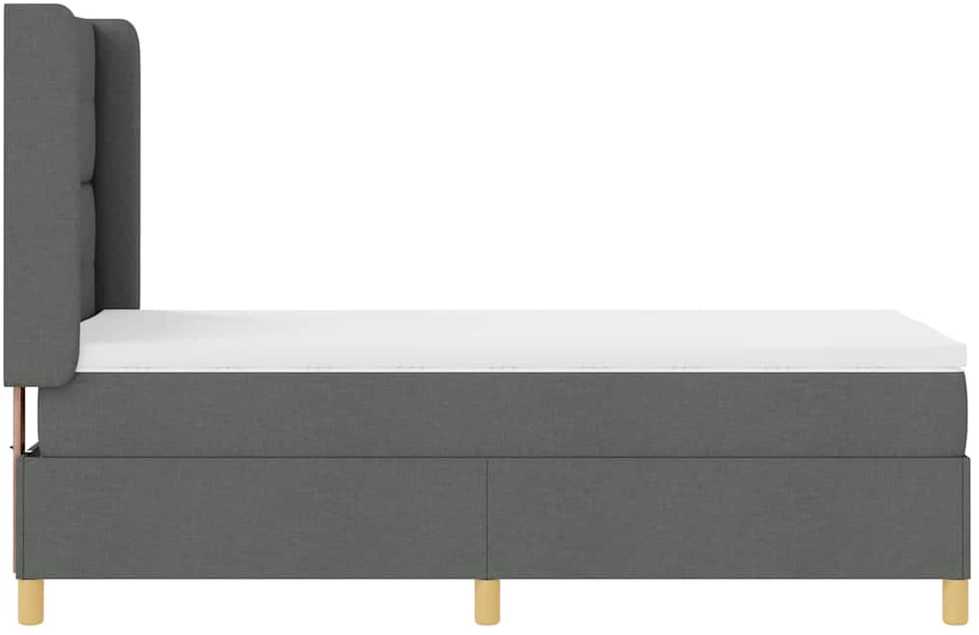 Kiemas lova su LED juostelėmis Pilka 100 x 200 cm audinys