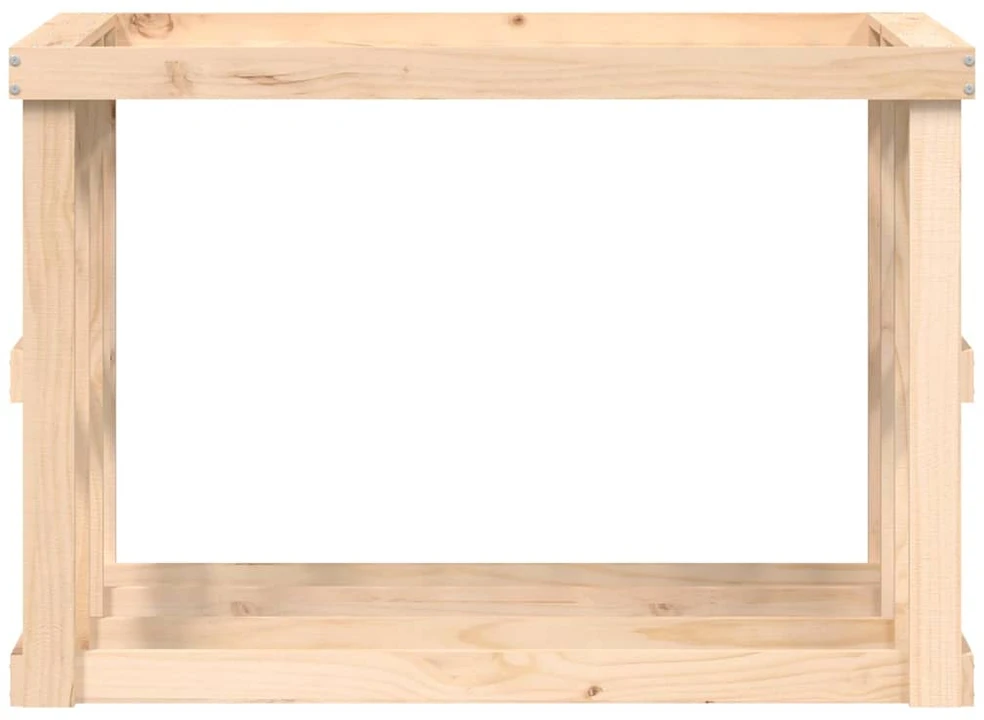 Lauko malkų laikiklis, 108x52x74cm, pušies medienos masyvas