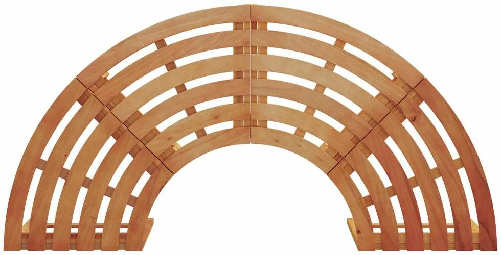 Medžio suolelis 8 -Seater 2 vnt. 160 x 80 x 45cm Natūrali