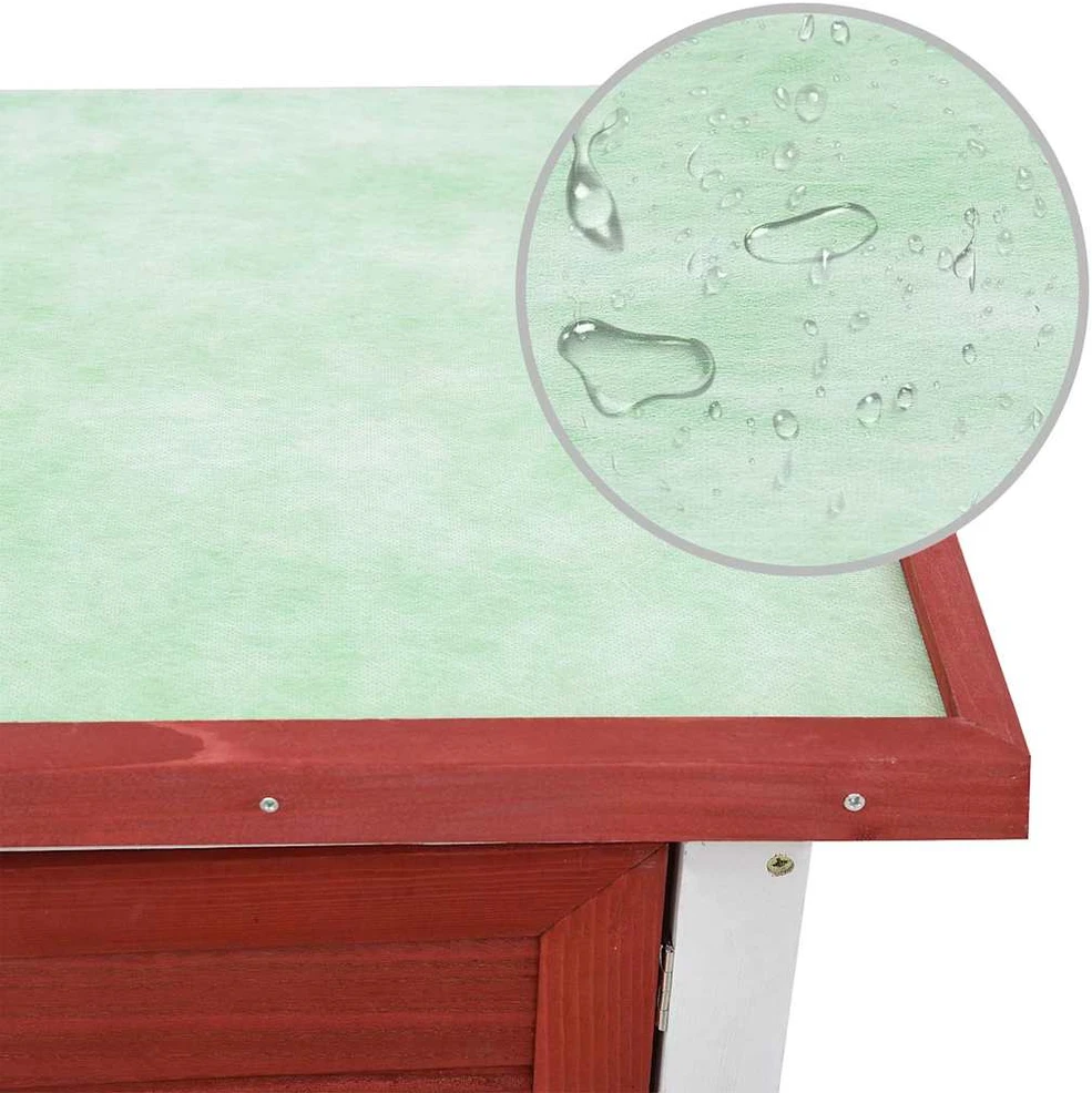 Lauko narvas triušiams, raudonas, mediena, su 1 durimis