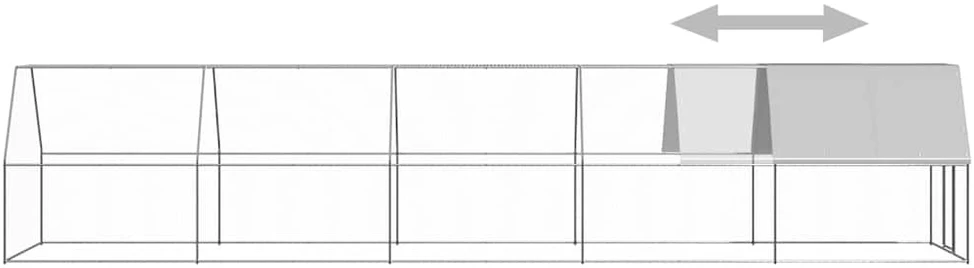 Lauko narvas viščiukams, 2x10x2m, galvanizuotas plienas