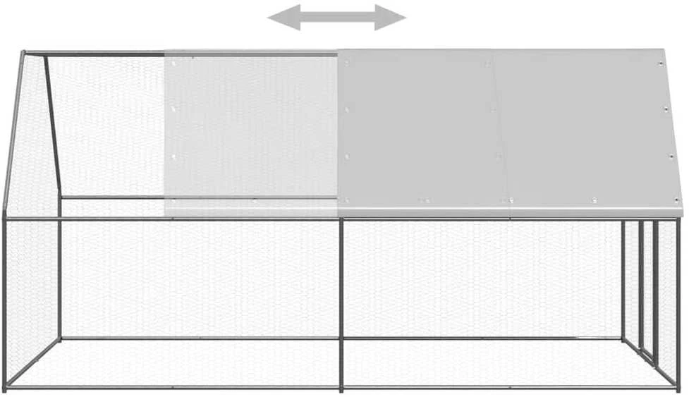 Lauko narvas viščiukams, 2x4x2m, galvanizuotas plienas