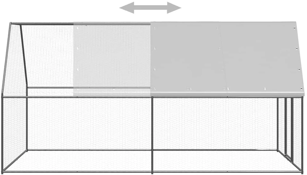Lauko narvas viščiukams, 2x4x2m, galvanizuotas plienas