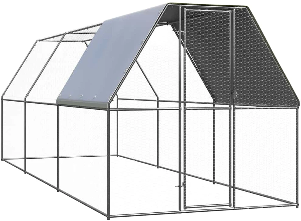 Lauko narvas viščiukams, 2x6x2m, galvanizuotas plienas