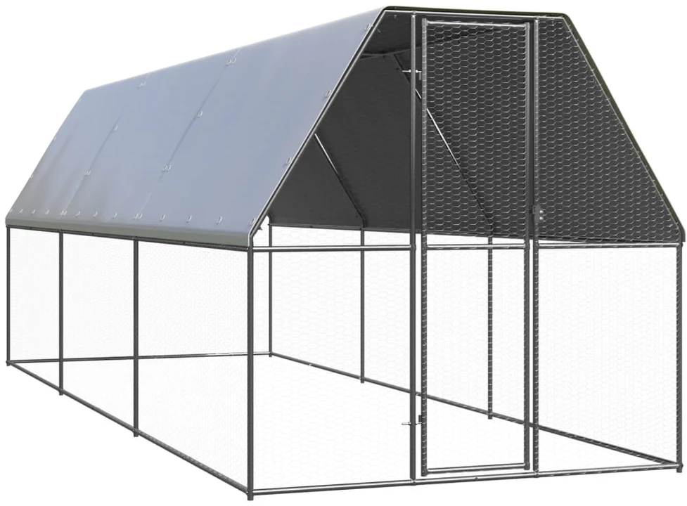 Lauko narvas viščiukams, 2x6x2m, galvanizuotas plienas