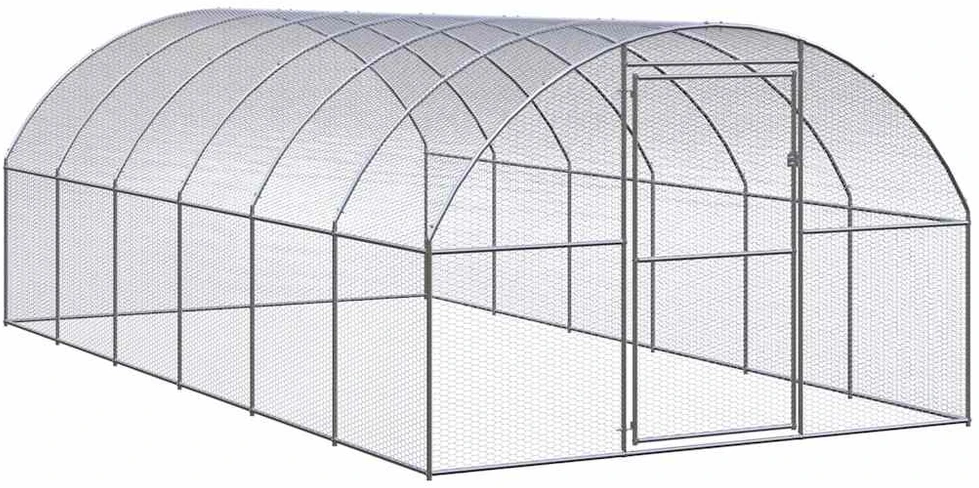 Lauko narvas viščiukams, 3x6x2m, galvanizuotas plienas