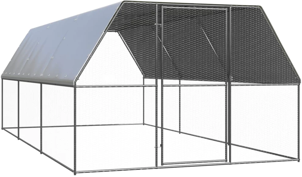 Lauko narvas viščiukams, 3x6x2m, galvanizuotas plienas