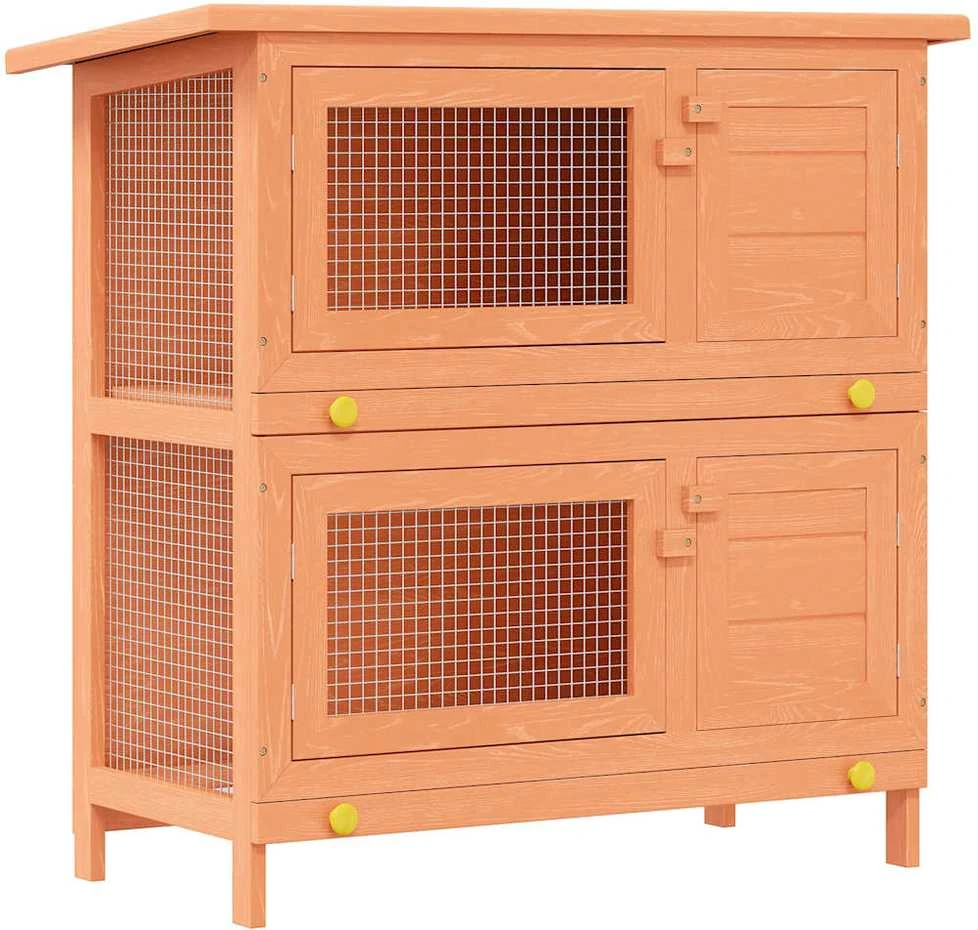 Lauko narvelis triušiams, 4 durelės, mediena