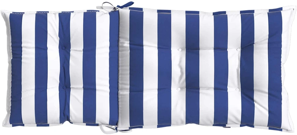 Lauko pagalvė 4 vnt. Audinys Mėlyna ir balta 120 x 50 x 7 cm