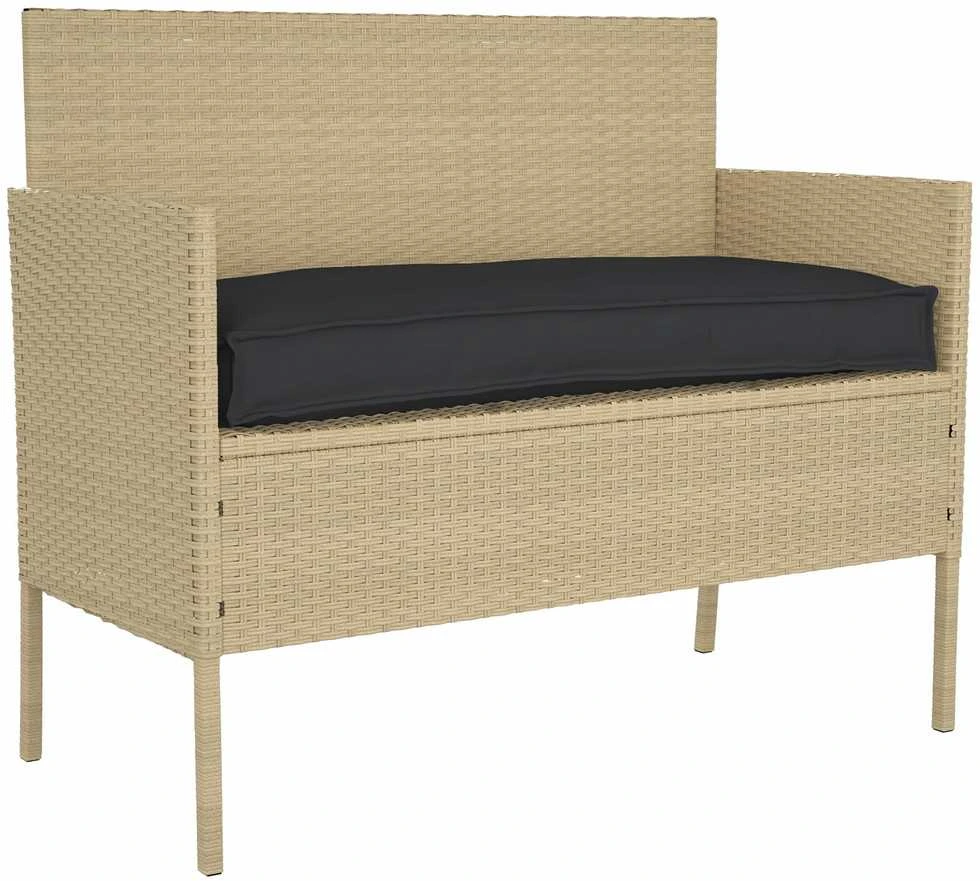 Pagalvėlė Oksfordo audinys Juoda 100 x 40 x 8 cm