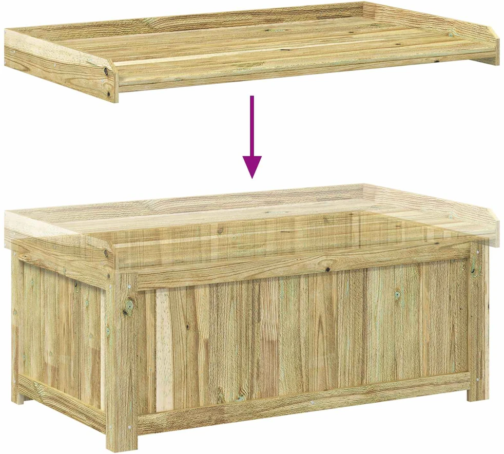 Lauko pagalvių dėžė Impregnuota pušies mediena 104 x 60 x 47 cm