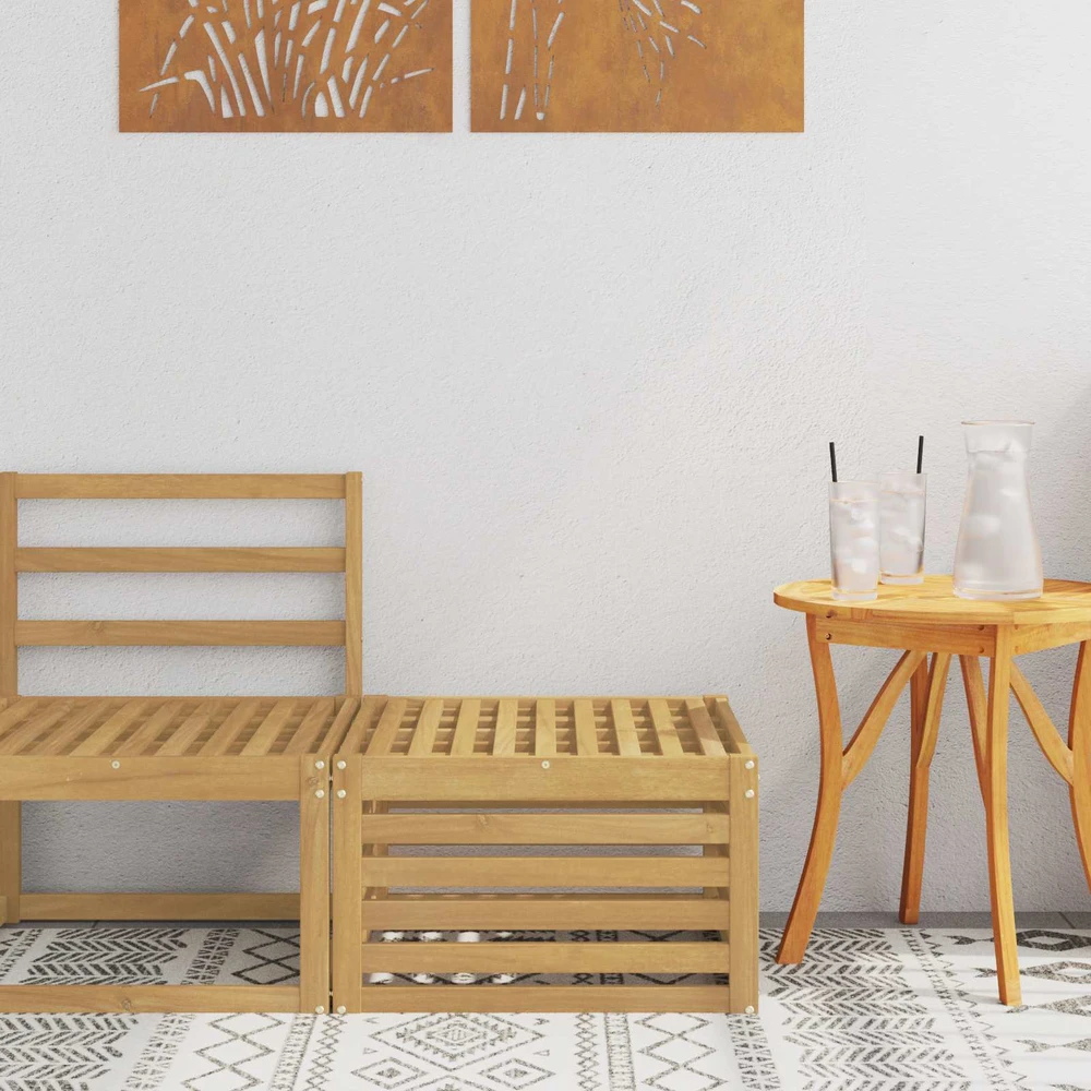 Lauko pakojis Kietos akacijos mediena Balta 59 x 59 x 37 cm