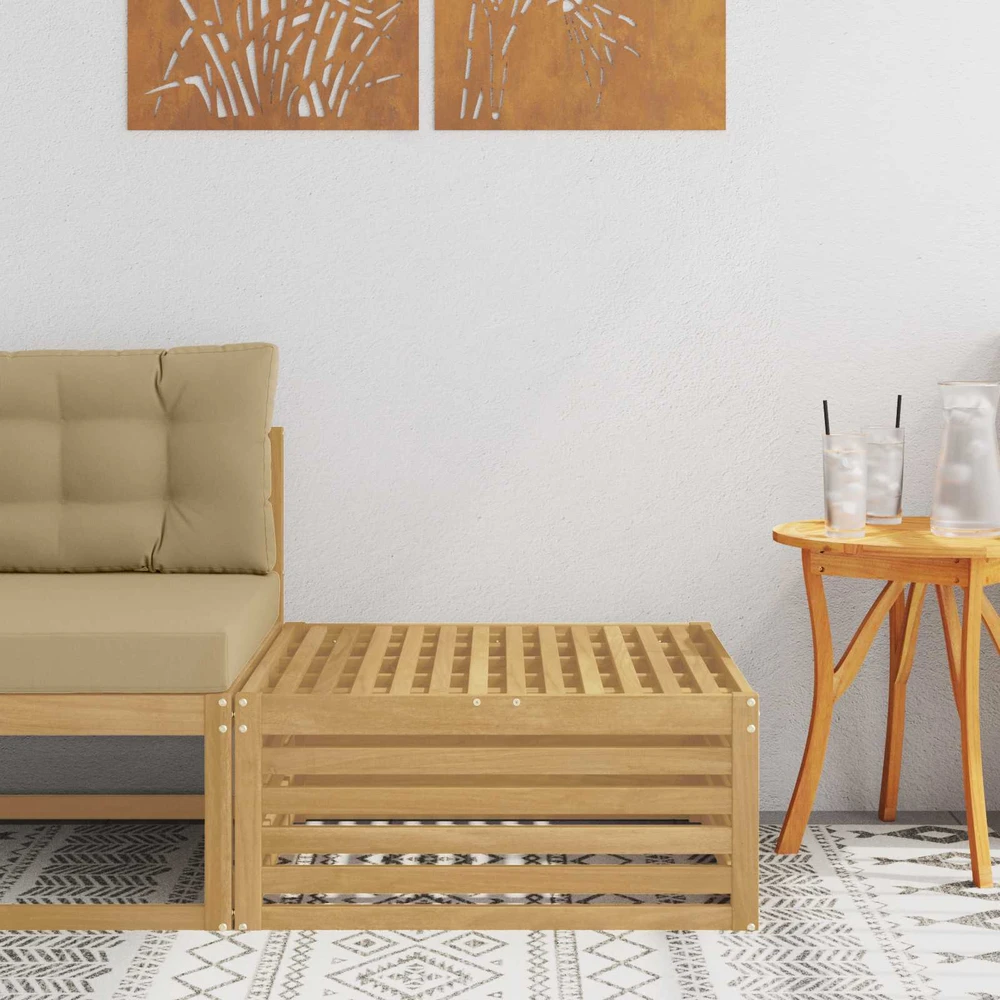 Lauko pakojis Kietos akacijos mediena Balta 79 x 79 x 37 cm