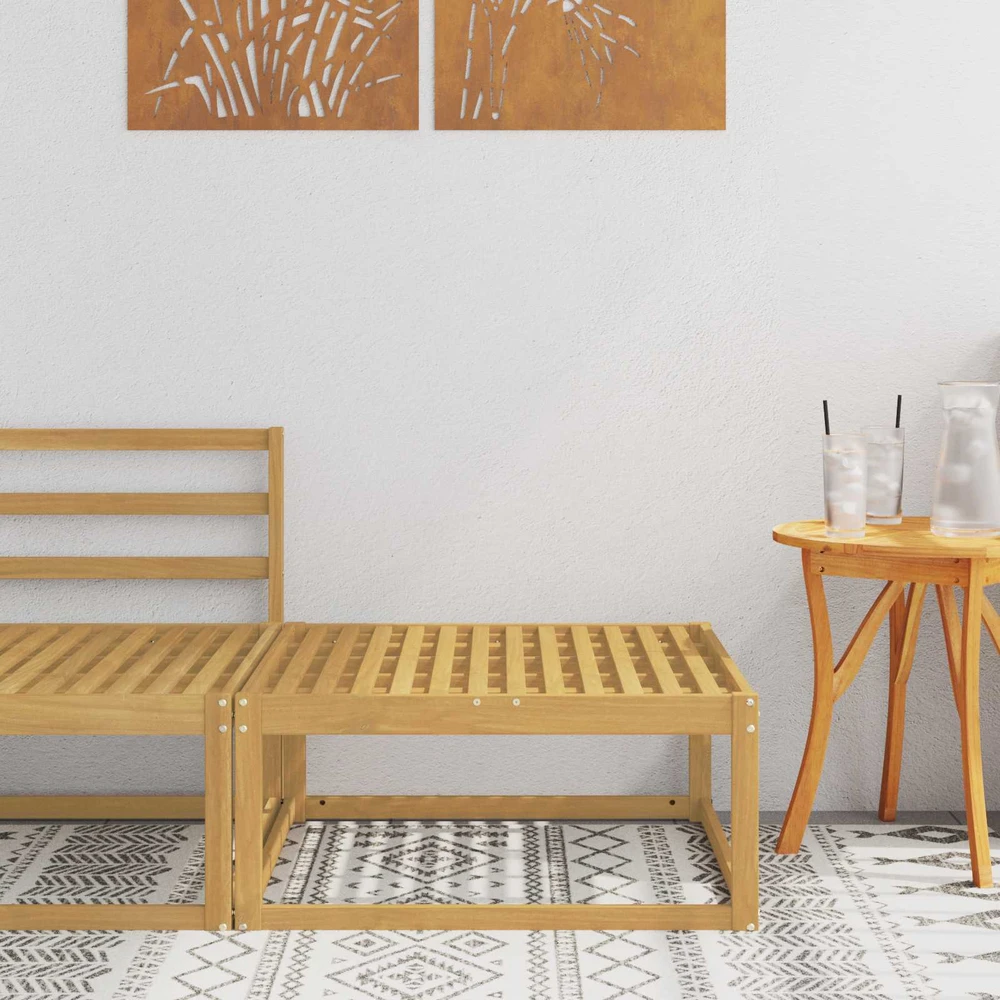 Lauko pakojis Kietos akacijos mediena Balta 79 x 79 x 37 cm