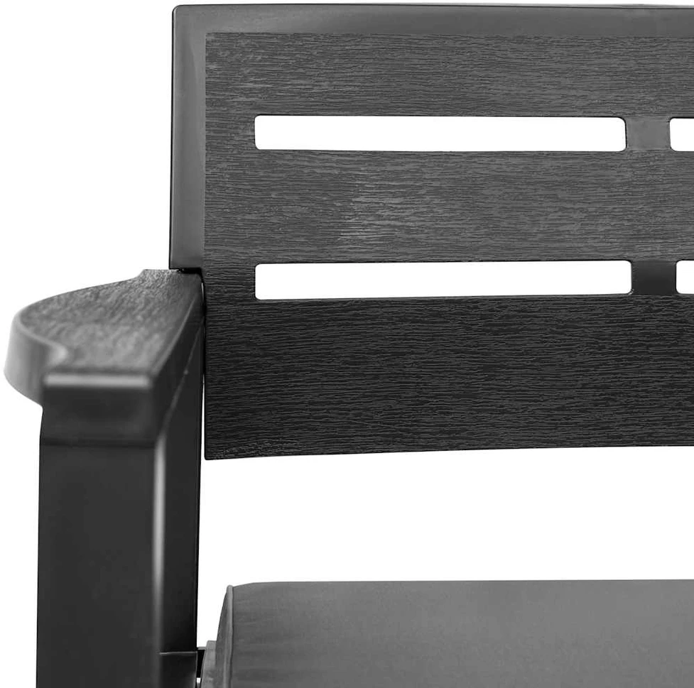 Lauko baldų komplektas Lauko poilsio baldų komplektas, 4d., antrac. sp., plastikas