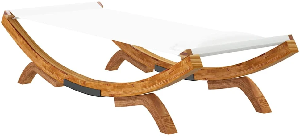 Lauko poilsio gultas, kreminis, 100x188,5x44cm, mediena