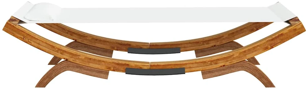 Lauko poilsio gultas, kreminis, 100x188,5x44cm, mediena