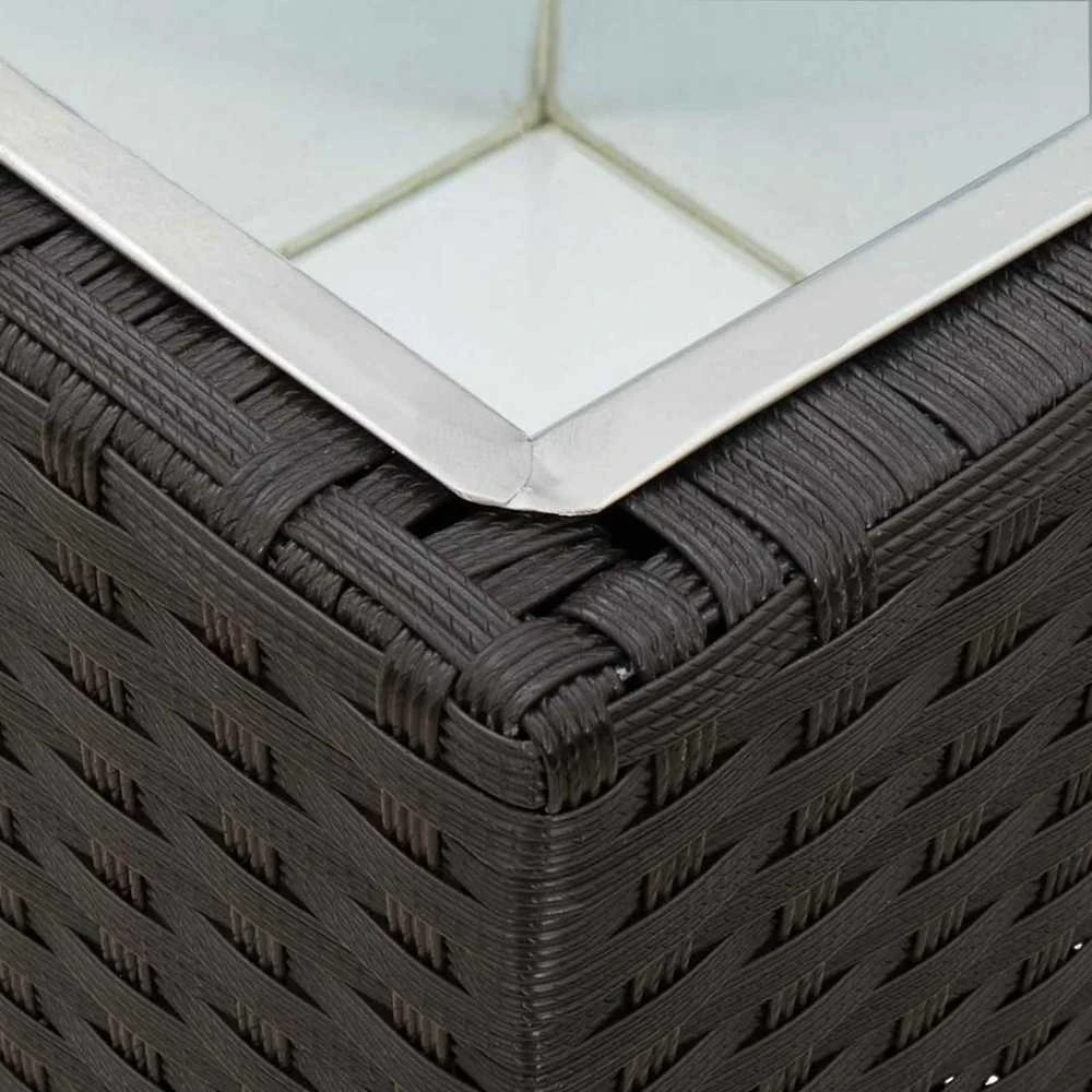 Lauko rinkinys 3 vnt. Juoda 30 x 30 x 80 cm Metalas