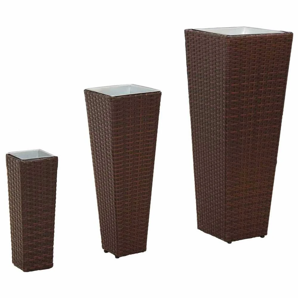 Lauko rinkinys 3 vnt. 30 x 30 x 80 cm Metalas