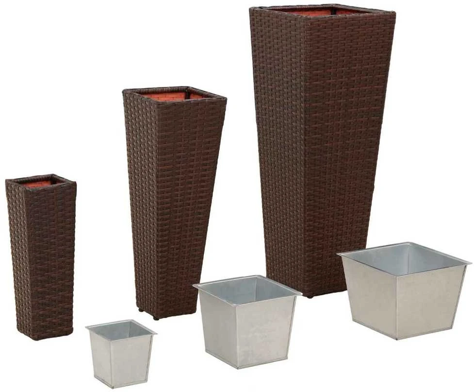 Lauko rinkinys 3 vnt. 30 x 30 x 80 cm Metalas