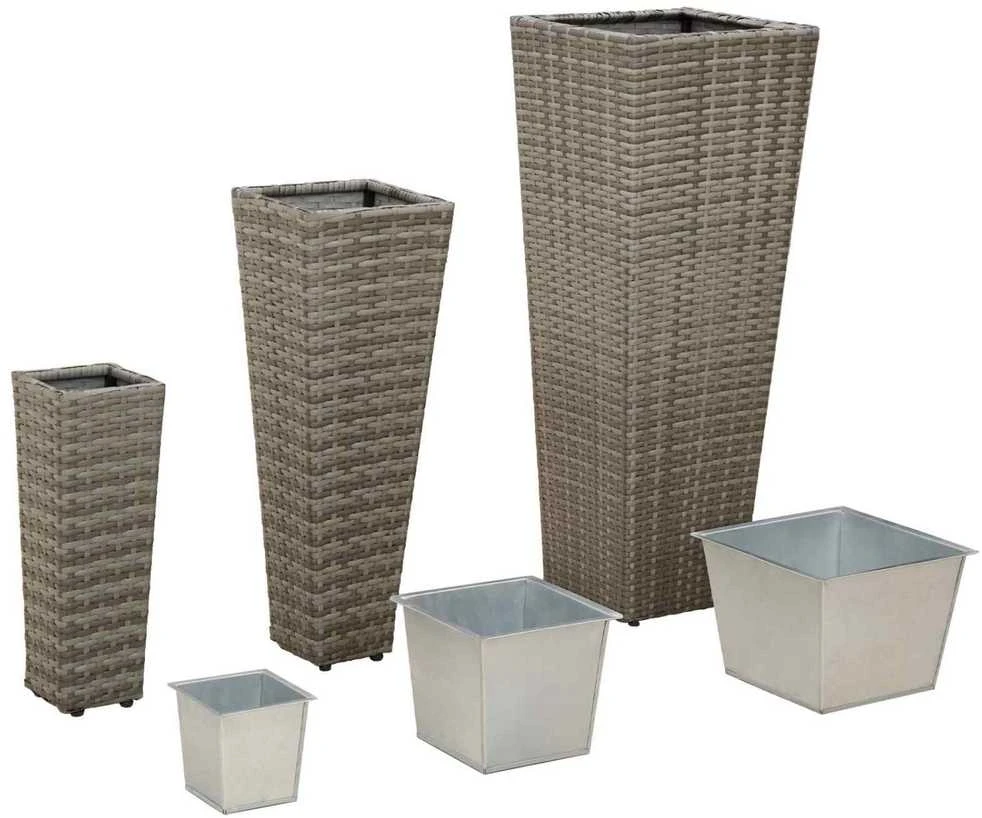 Lauko rinkinys 3 vnt. 30 x 30 x 80 cm Metalas