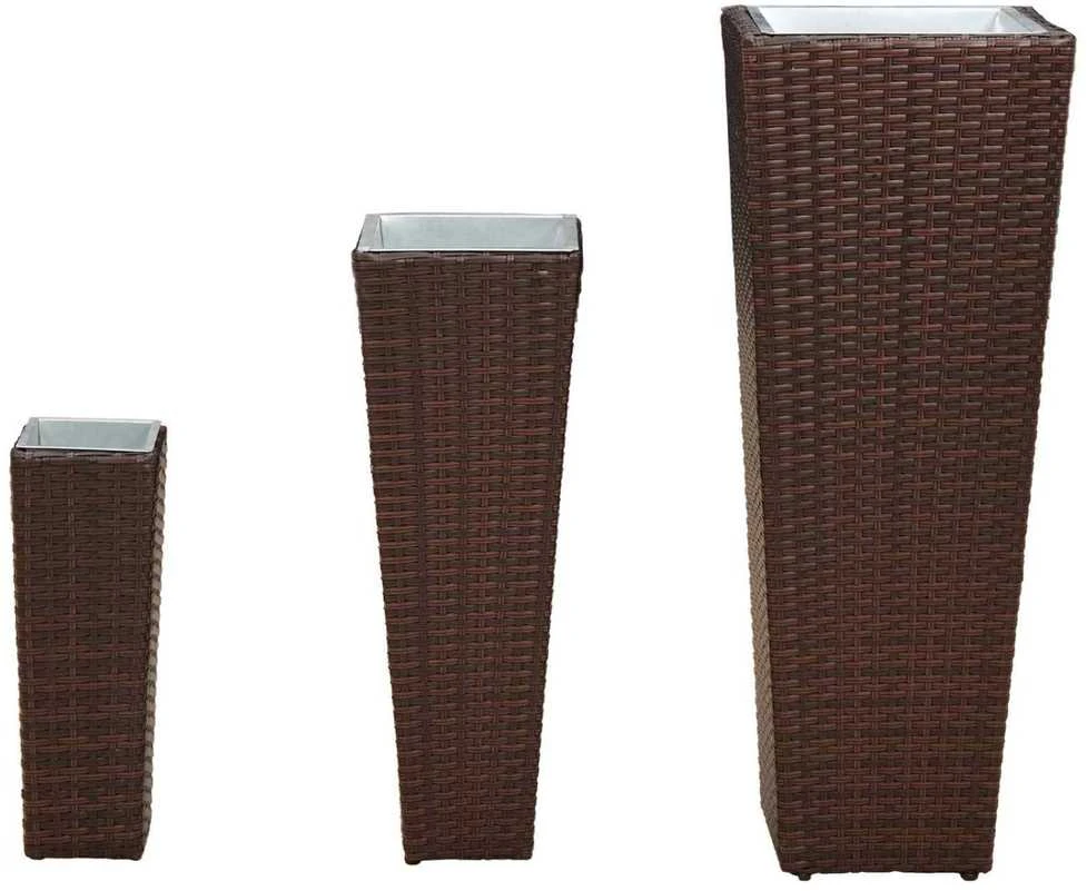 Lauko rinkinys 3 vnt. 30 x 30 x 80 cm Metalas