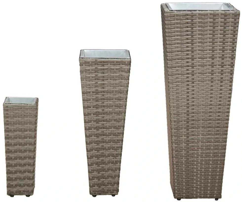 Lauko rinkinys 3 vnt. 30 x 30 x 80 cm Metalas