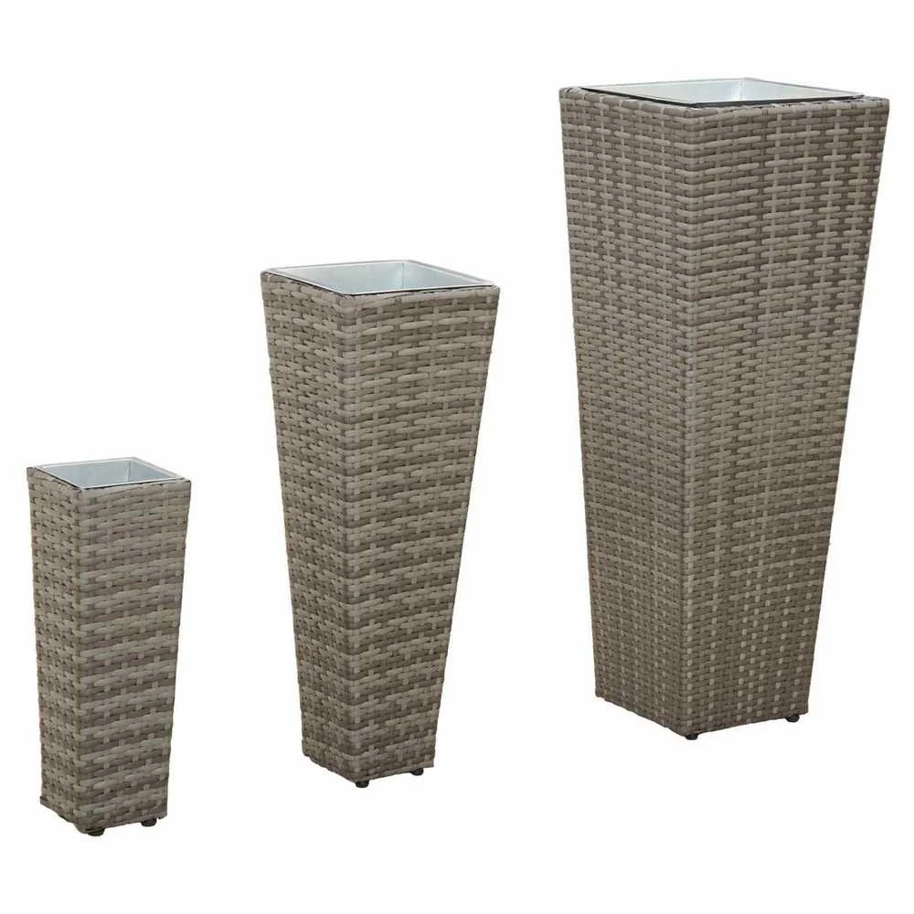 Lauko rinkinys 3 vnt. 30 x 30 x 80 cm Metalas