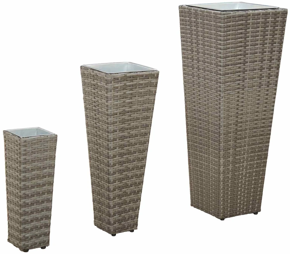 Lauko rinkinys 3 vnt. 30 x 30 x 80 cm Metalas