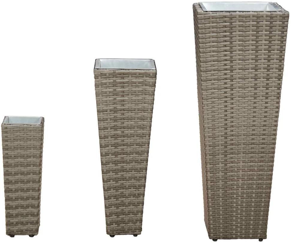 Lauko rinkinys 3 vnt. 30 x 30 x 80 cm Metalas