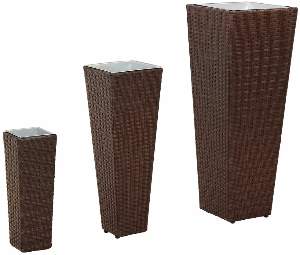 Lauko rinkinys 3 vnt. 30 x 30 x 80 cm Metalas