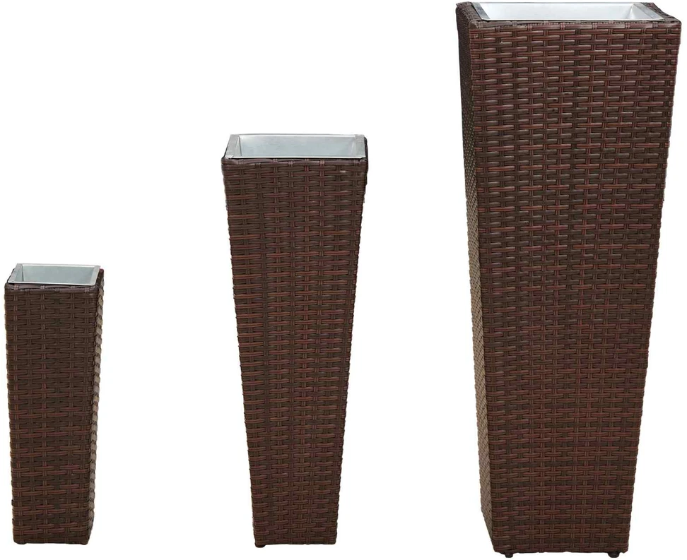 Lauko rinkinys 3 vnt. 30 x 30 x 80 cm Metalas
