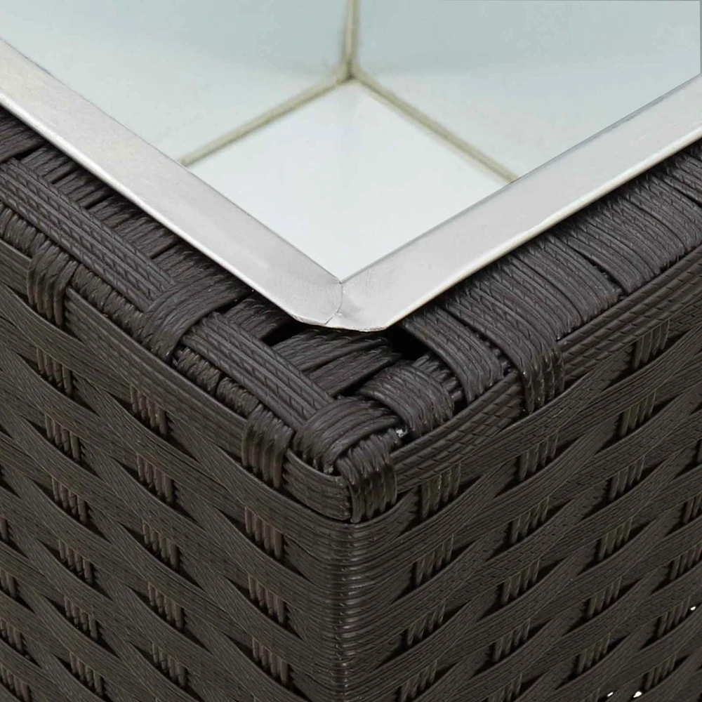 Lauko rinkinys 3 vnt. Juoda 30 x 30 x 80 cm Metalas