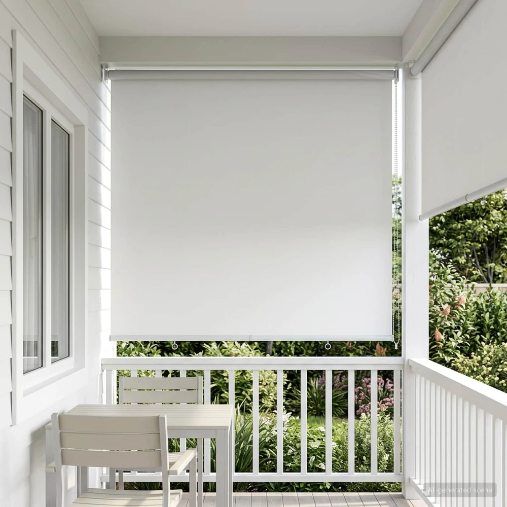 Lauko ritininė žaliuzė UV apsaugai Balta 100 x 230 cm (P x A)