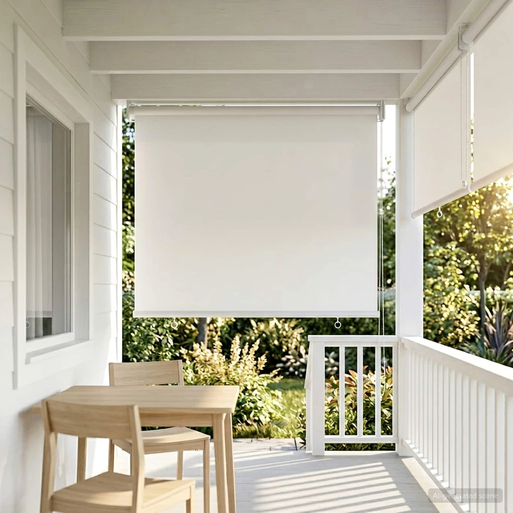 Lauko ritininė žaliuzė UV apsaugai Balta 100 x 230 cm (P x A)