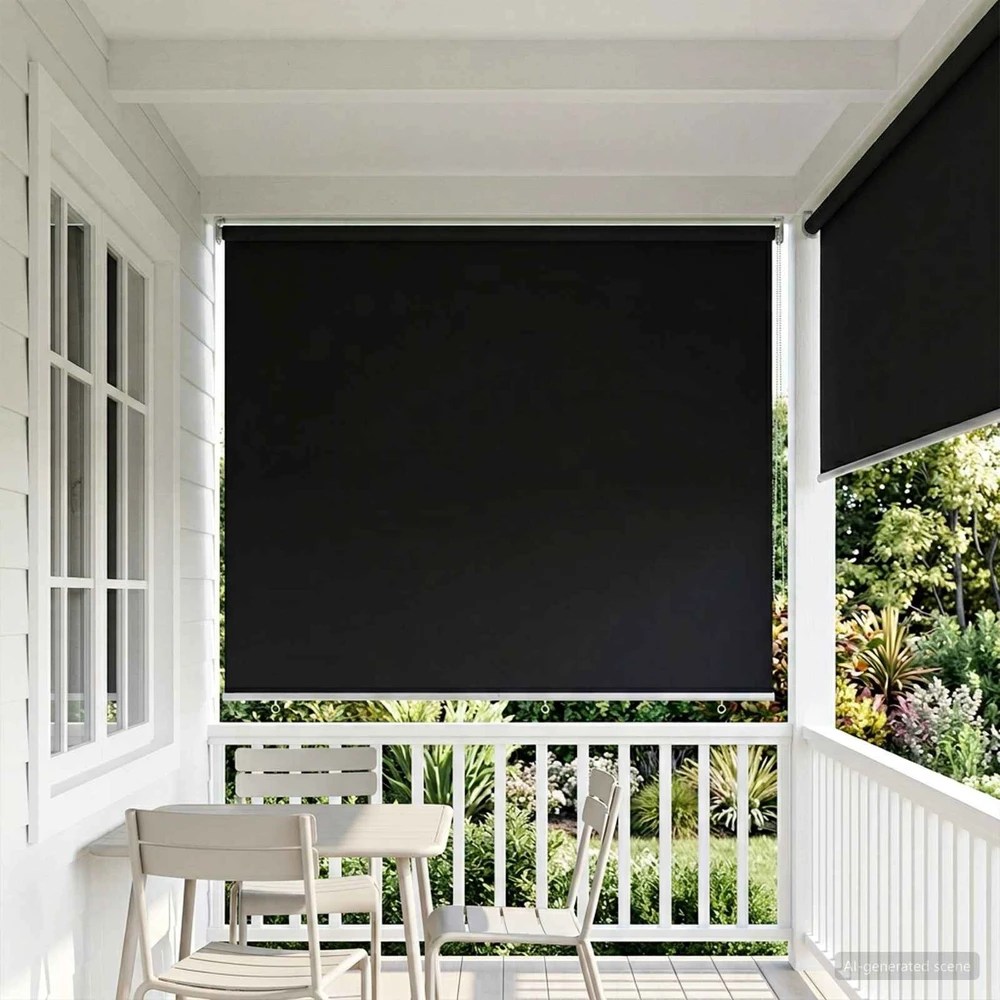Lauko ritininė žaliuzė UV apsaugai Juoda 100 x 230 cm (P x A)