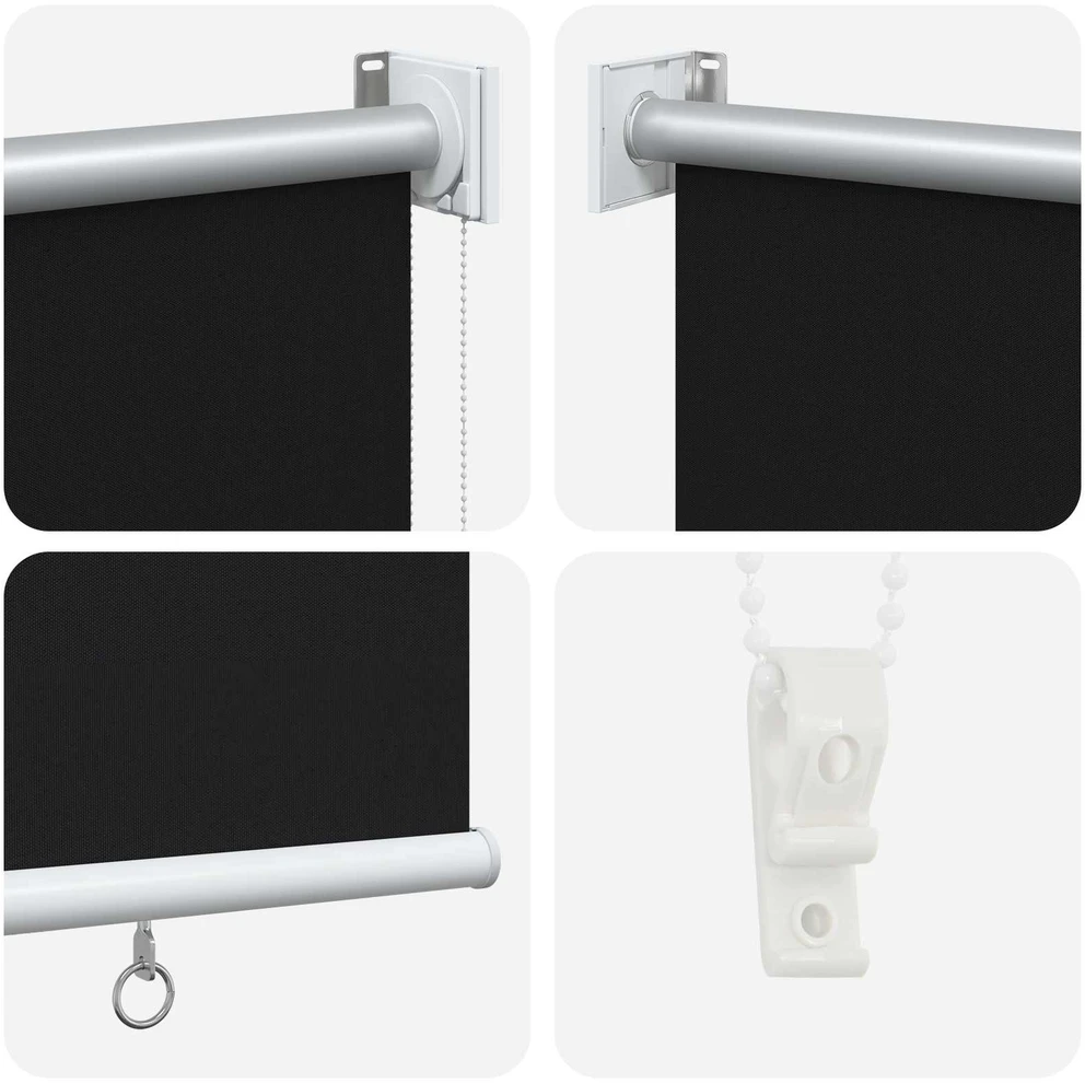Lauko ritininė žaliuzė UV apsaugai Juoda 100 x 230 cm (P x A)