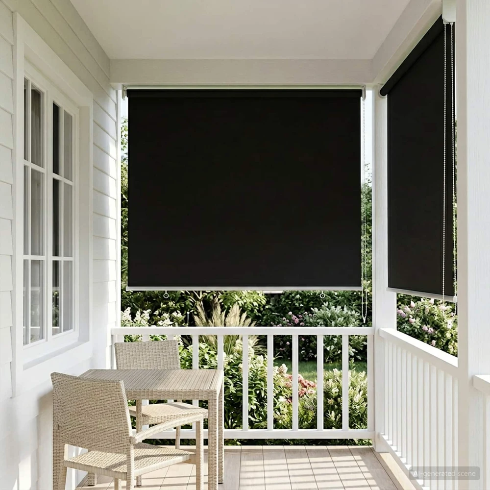 Lauko ritininė žaliuzė UV apsaugai Juoda 100 x 230 cm (P x A)