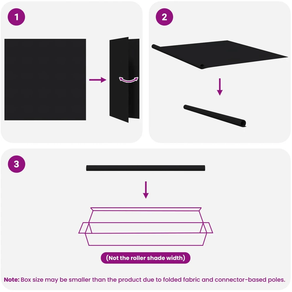 Lauko ritininė žaliuzė UV apsaugai Juoda 100 x 230 cm (P x A)