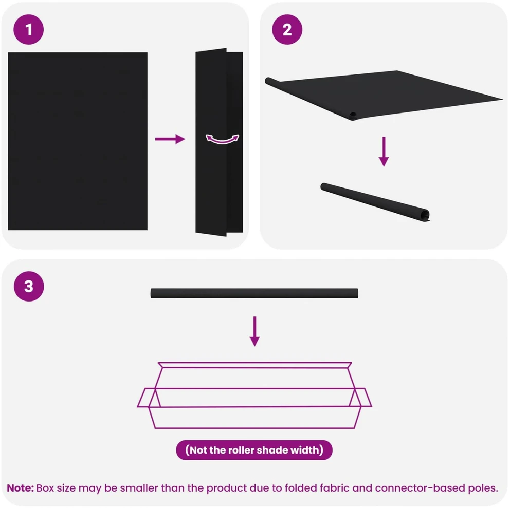 Lauko ritininė žaliuzė UV apsaugai Juoda 100 x 230 cm (P x A)