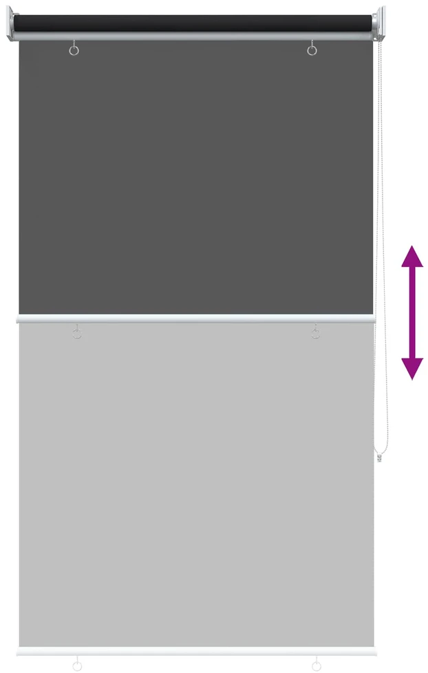 Lauko ritininė žaliuzė UV apsaugai Juoda 100 x 230 cm (P x A)